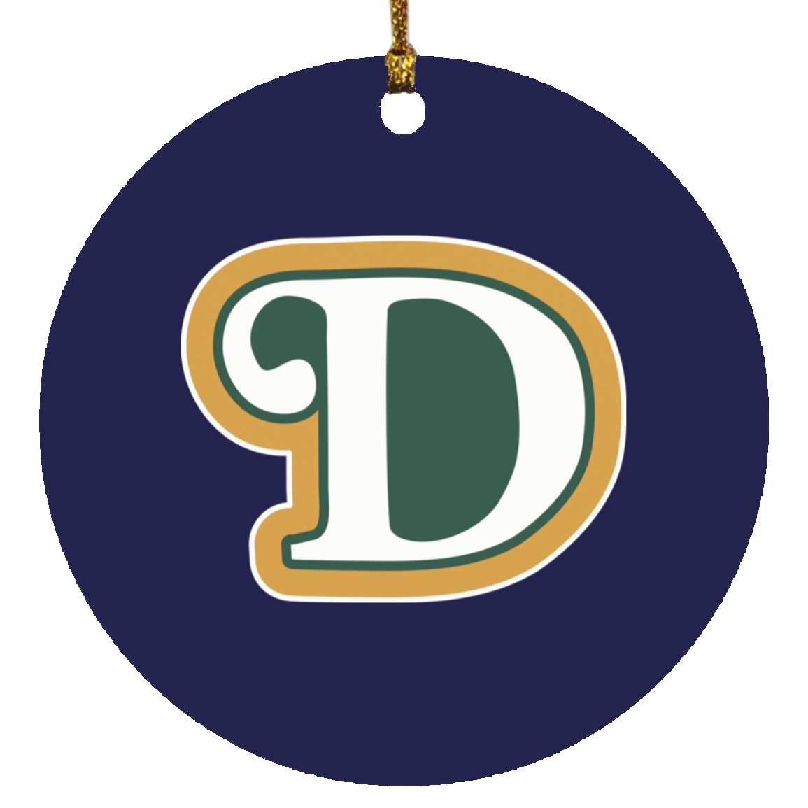 Detroit Original Vernors D Circle Ornament