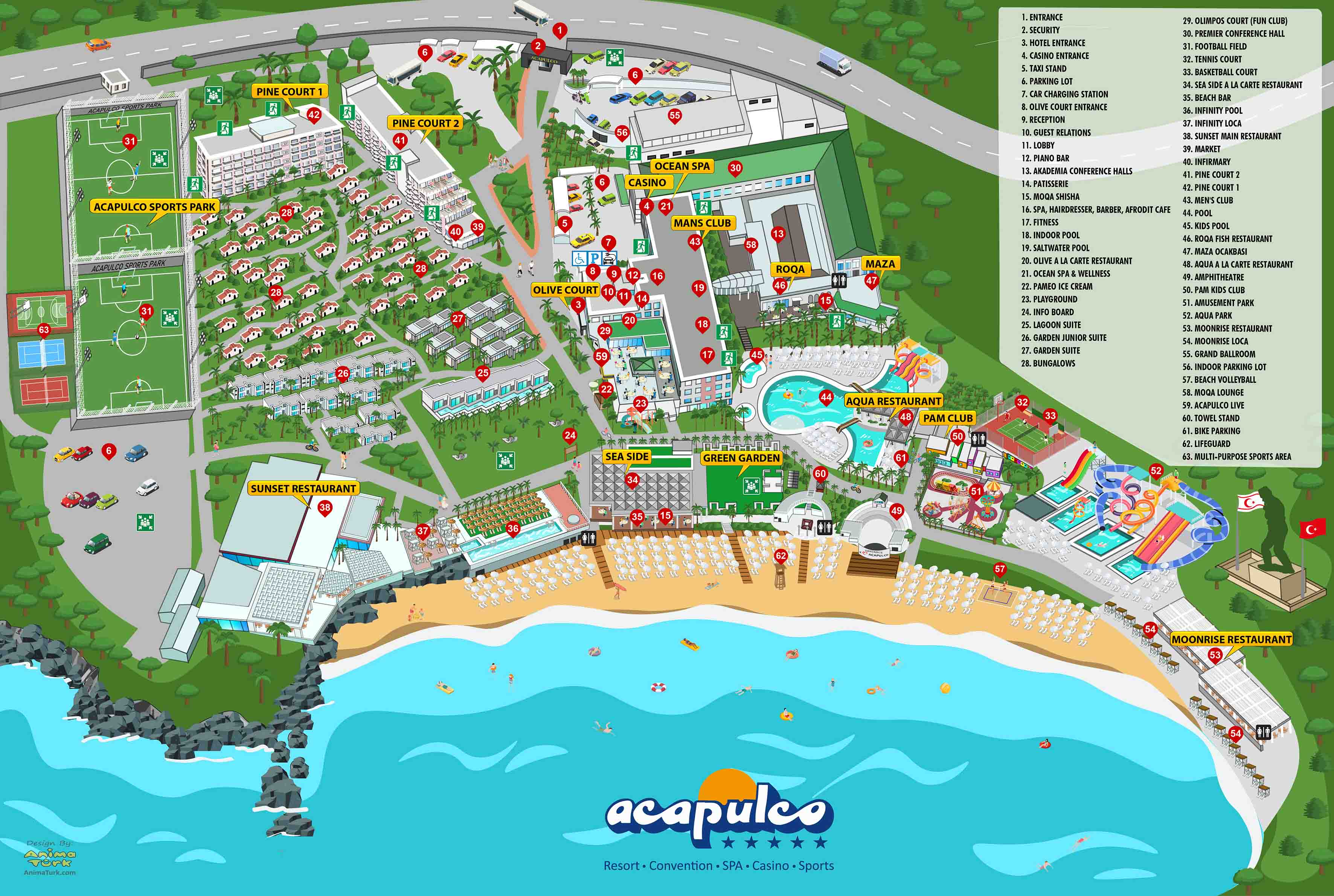 Acapulco Hotel map