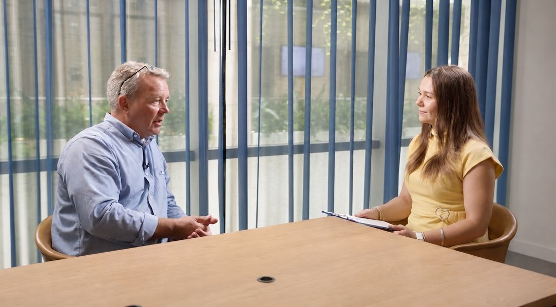 Chris Halbard and Poppy Goggin-Jones in conversation during the Nasstar interview