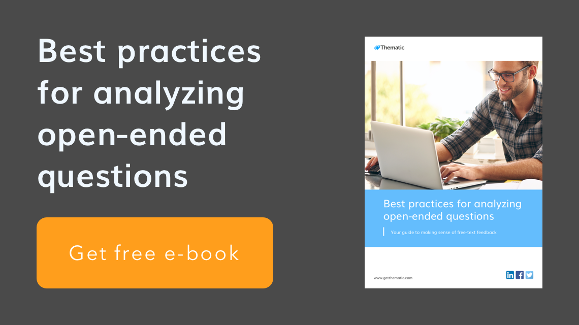 Download Thematic e-book 'Best practices for analyzing open-ended questions'