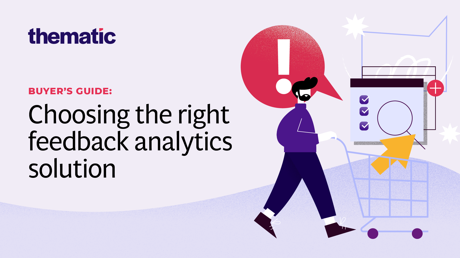 Promotional image linking to our free Buyer's Guide on choosing the right feedback analytics solution