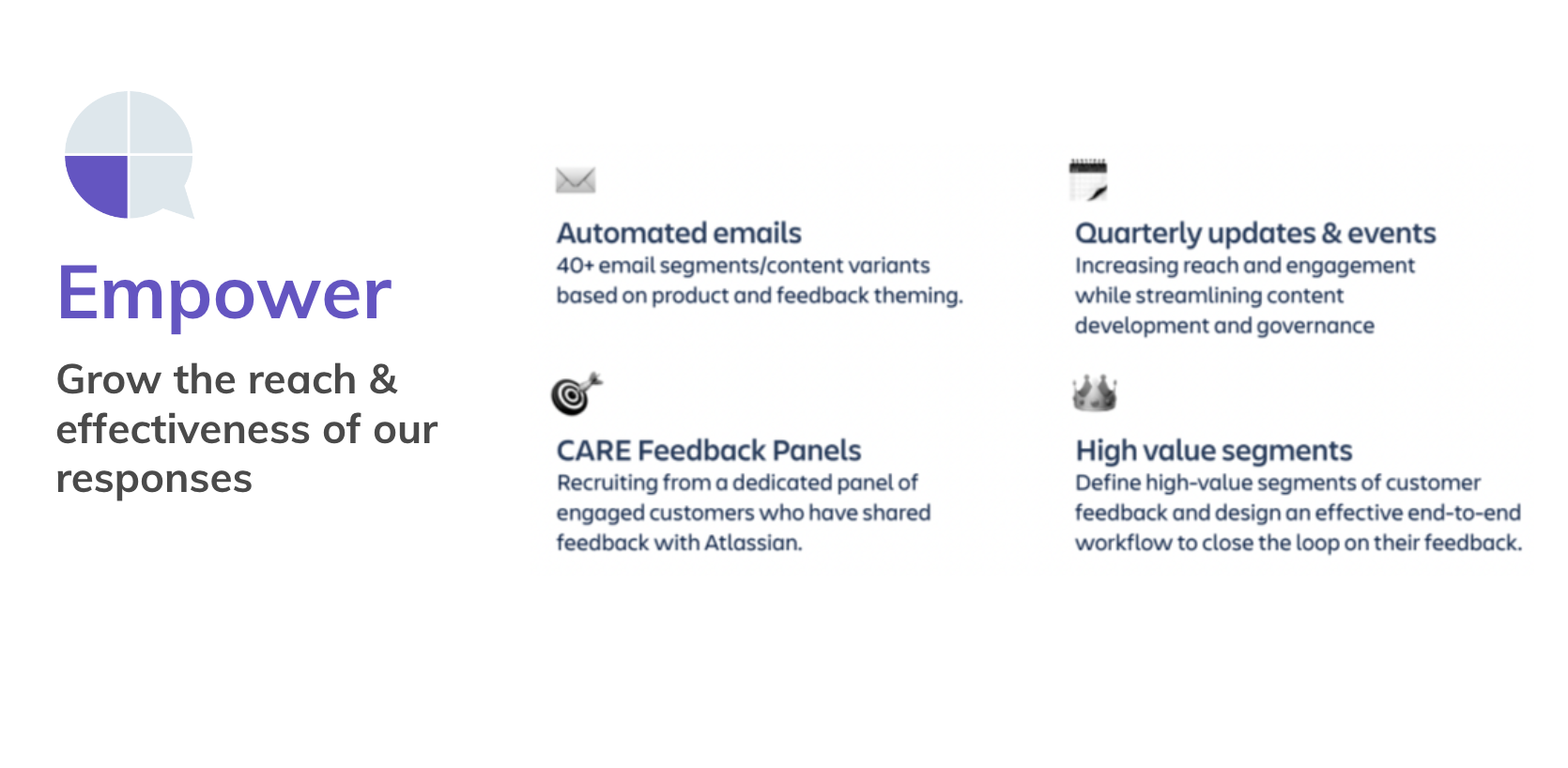 Empower - grow the reach and effectiveness of our responses