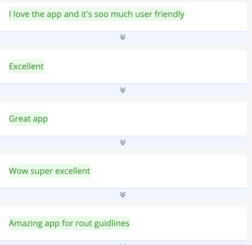 Comments relating to the theme 'amazing app'