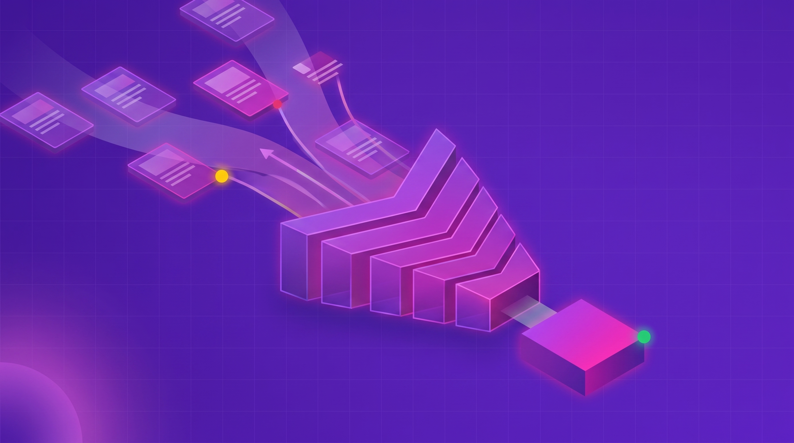 An executive readout where many customer feedback themes converge into one sized decision, with a single theme quantified in business metric terms and routed to a named owner.