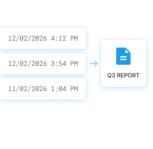 Timestamped versions of a Q3 report