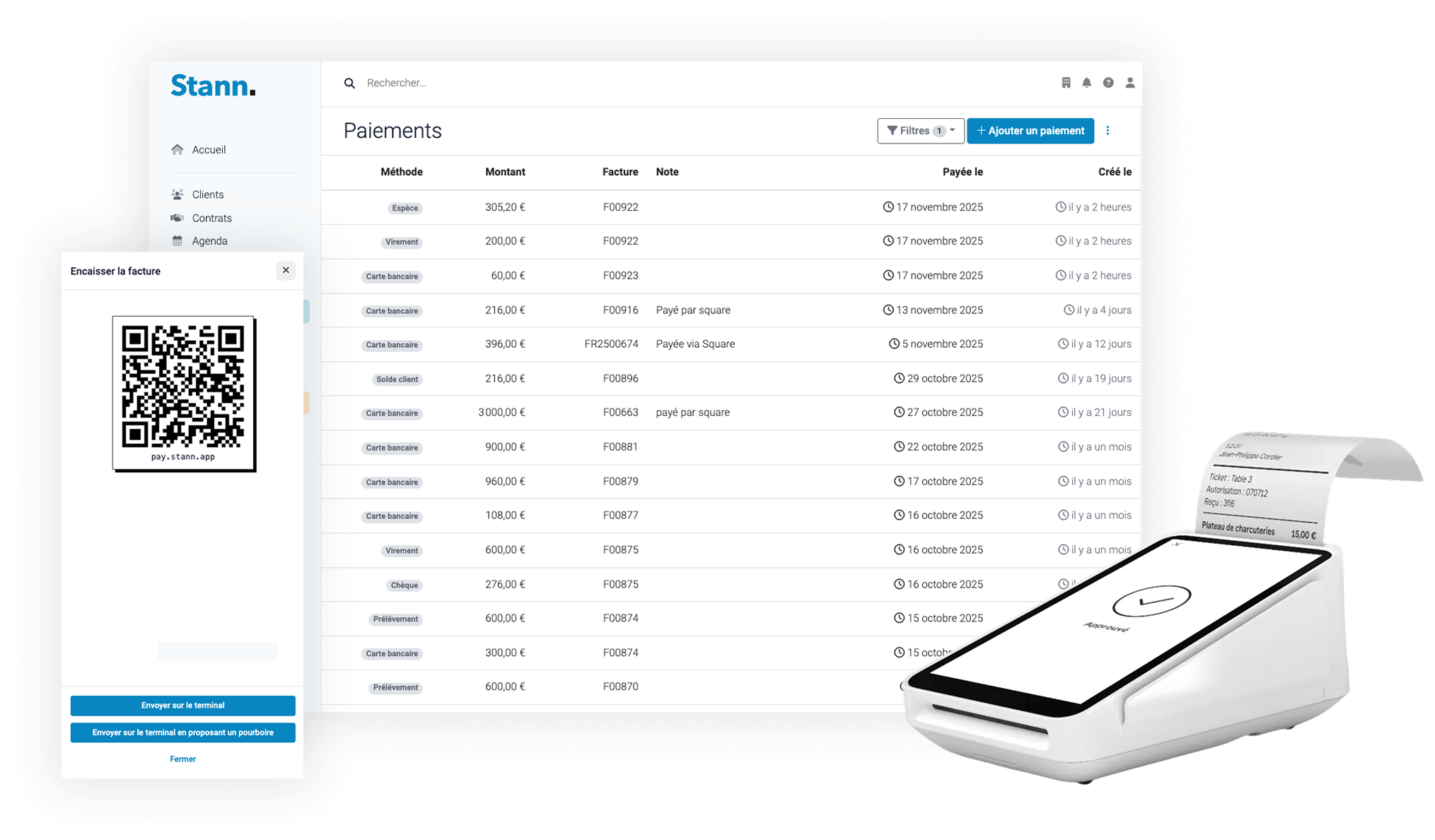 capture des paiements dans Stann