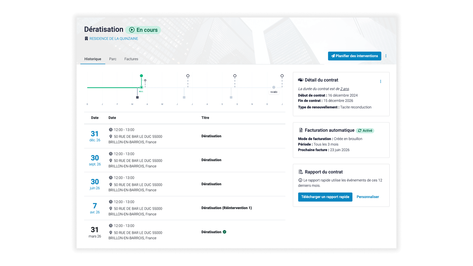 capture d'un contrat dans stann