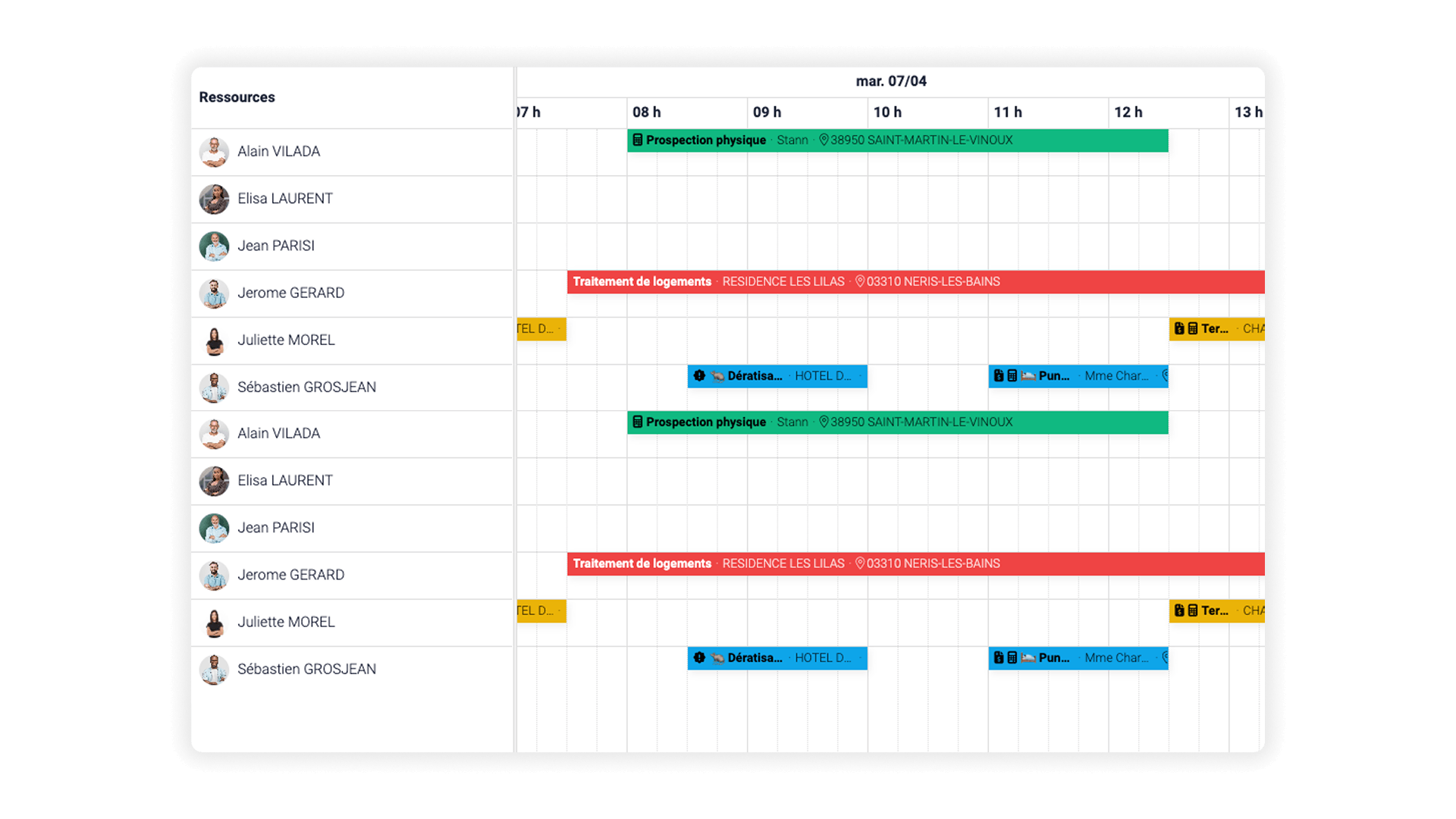 planning équipe stann