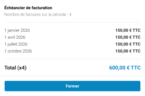 echeancier de factures stann