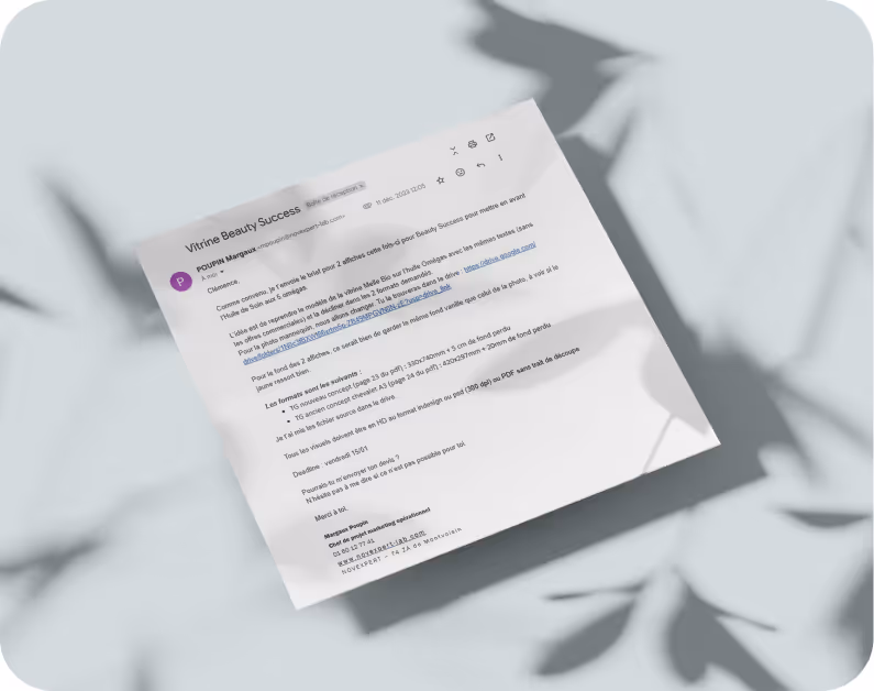 Brief d'affiche pour Novexpert