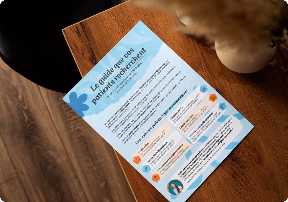 Promotion d'un guide sur la santé mentale : création de deux dépliants pour les patients et d'une brochure pour les professionnels de santé.