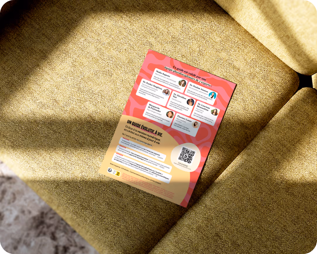 Promotion d'un guide sur la santé mentale : création de deux dépliants pour les patients et d'une brochure pour les professionnels de santé.