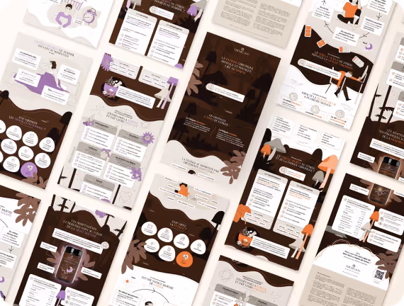 Projet de poster illustré pour Nutri&Co