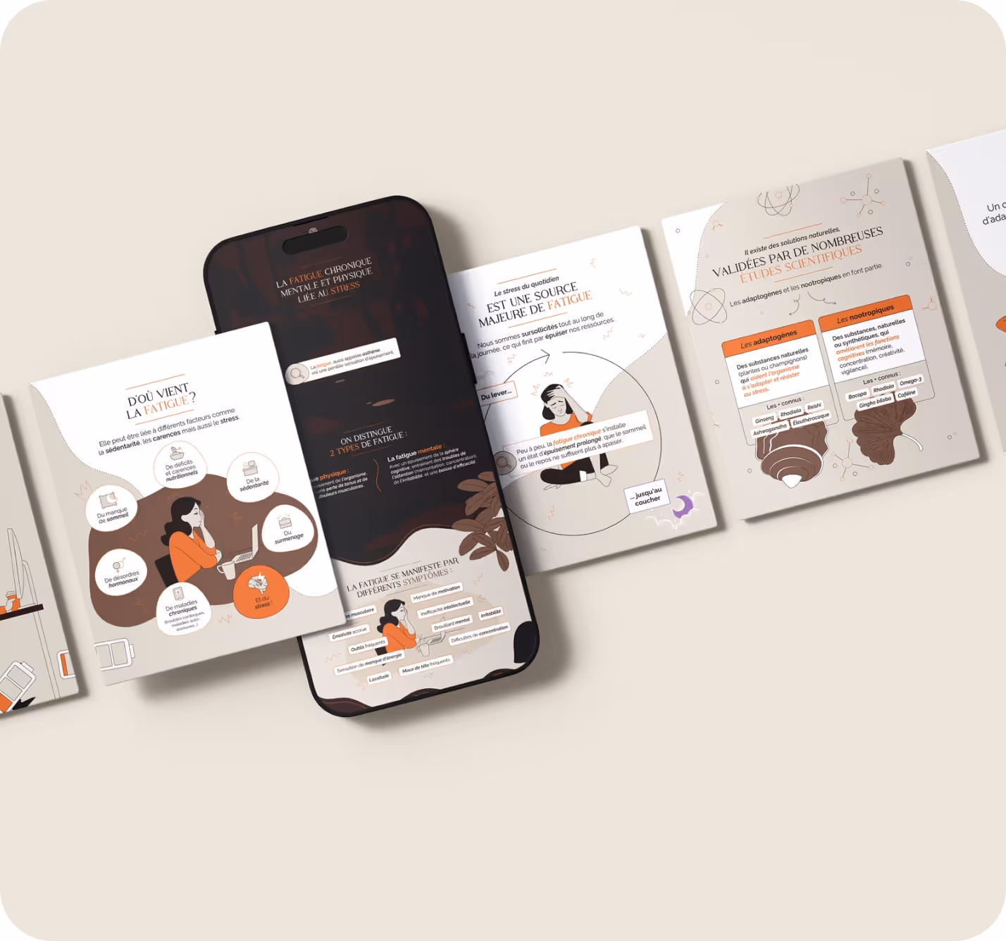 Mise en situation d'une infographie illustrée pour Nutri&Co