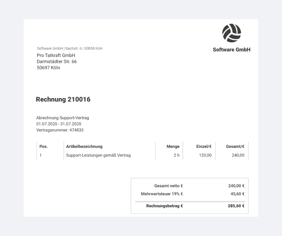Grafik einer Beispiel-Rechnung