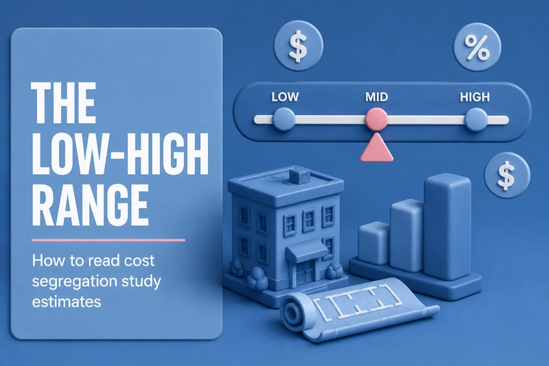 Why cost segregation estimates show a low-to-high savings range