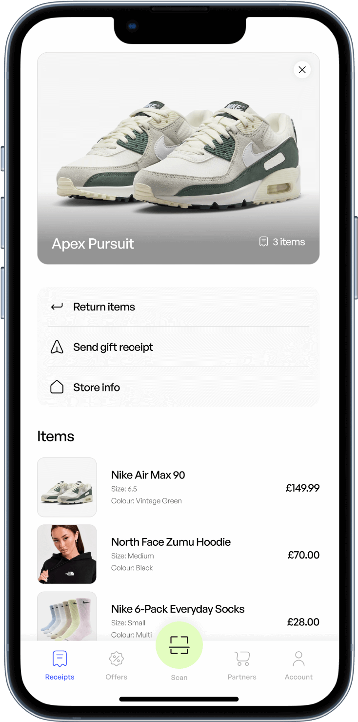 iPhone with Slip's app open on a order