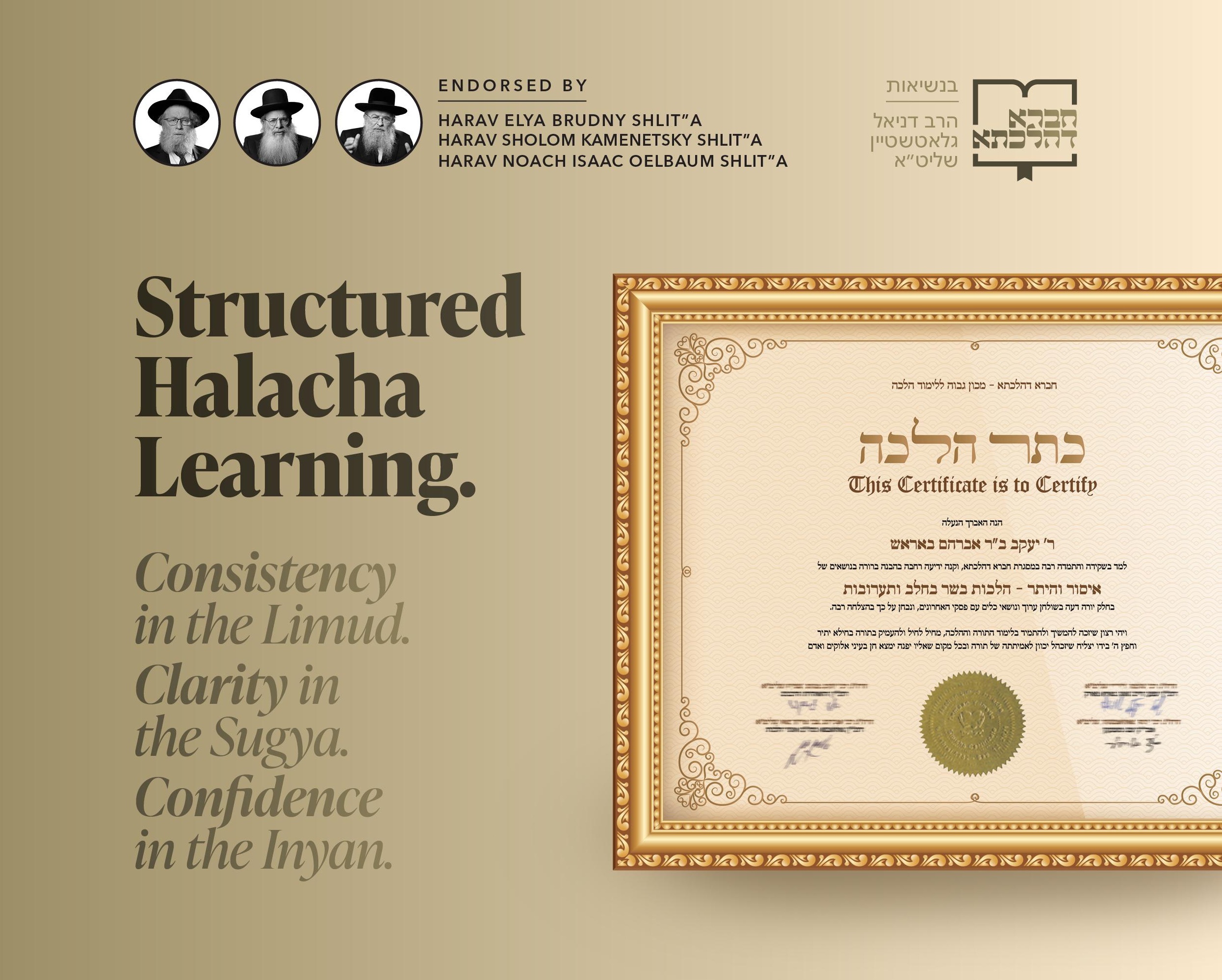 Year Two Enrollment Now Open – Choose Your Halacha Track