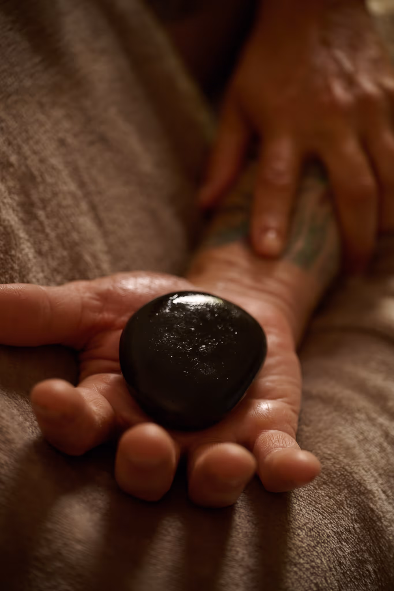 Hot Stone Massage close up