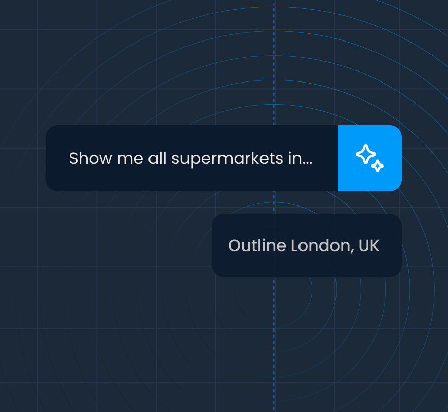 Generate points of interest and geographic boundaries