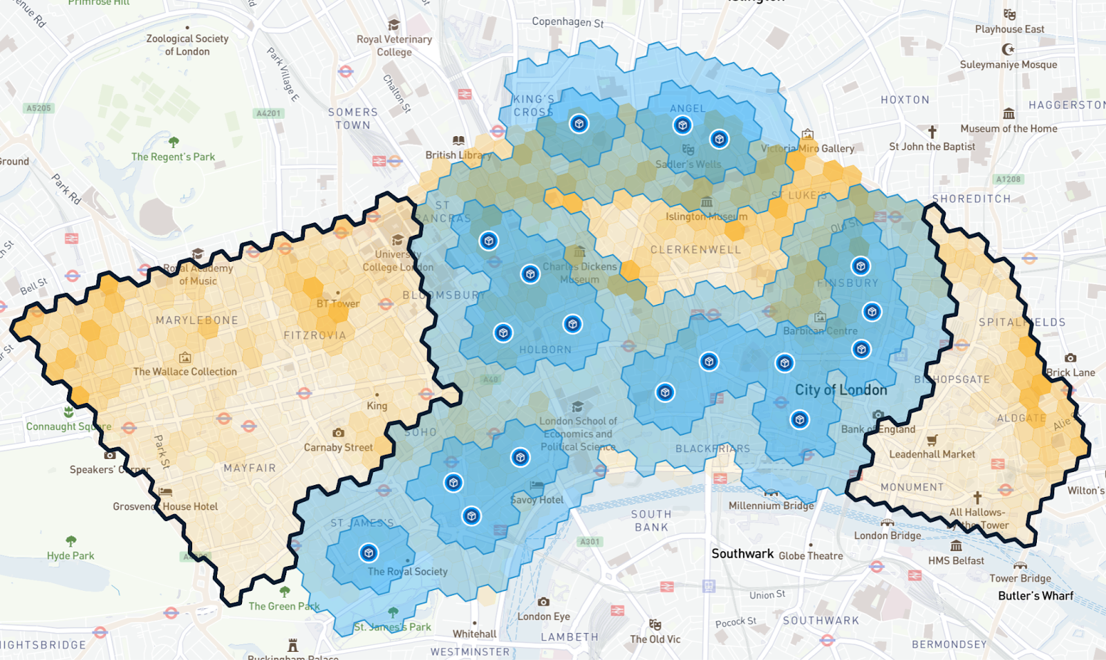Competitor parcel lockers and market gaps mapped out
