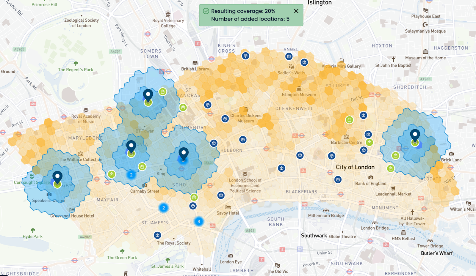 Evaluating potential partner locations