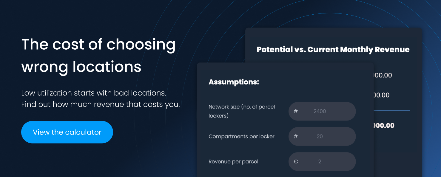 Utilization impact calculator that shows the cost of choosing wrong locations for OOH delivery networks on revenue.