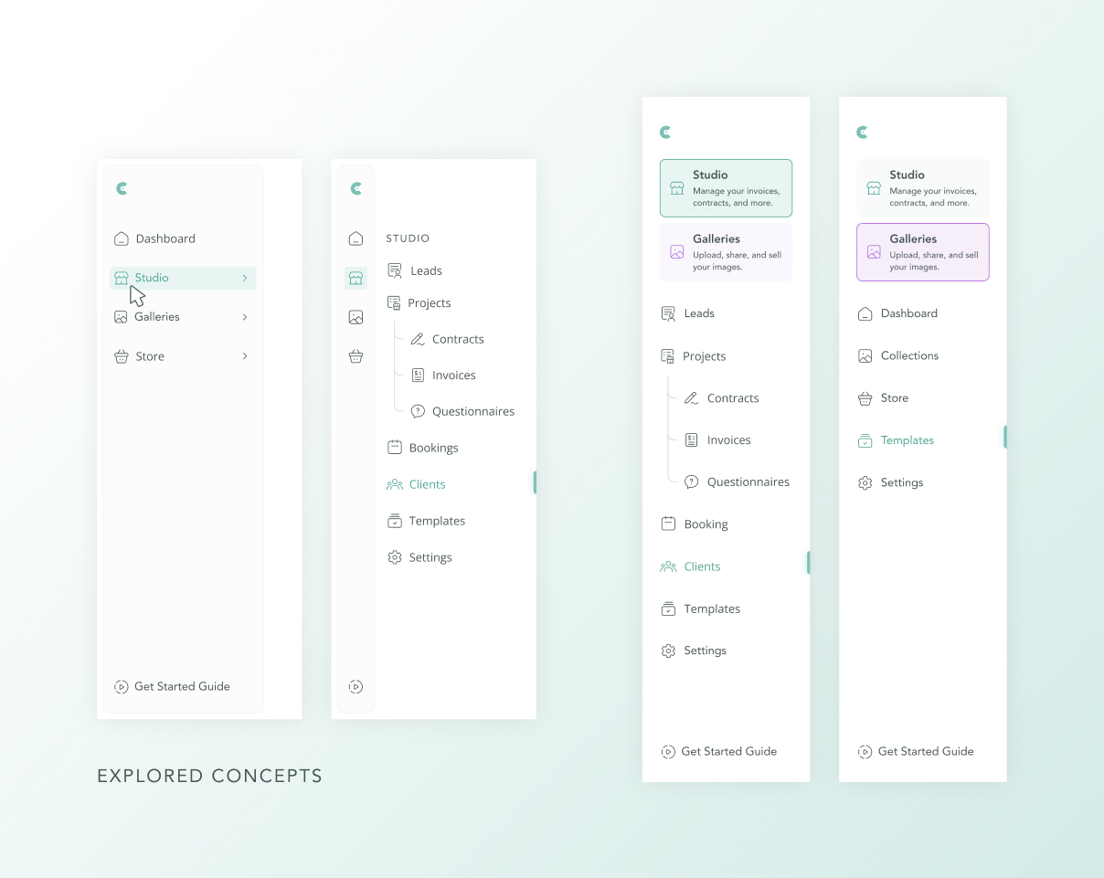 CloudSpot Nav explored concepts