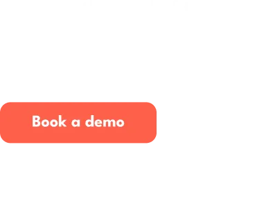 Trust elements featuring a customer quote, client logos, and a clear call-to-action to book a demo