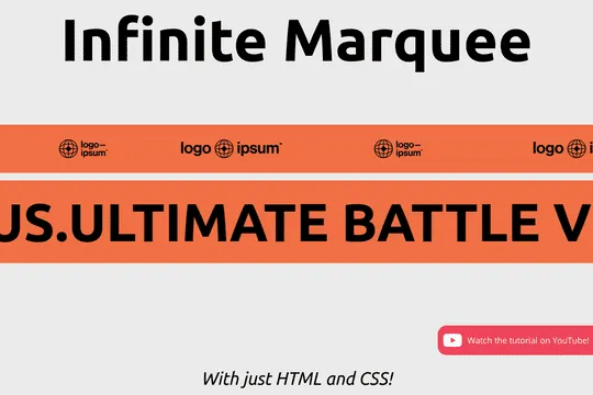 Infinite Marquee (CSS + HTML)