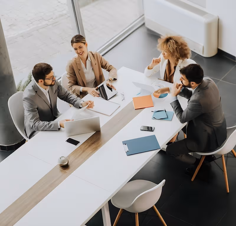 Consultants in a meeting