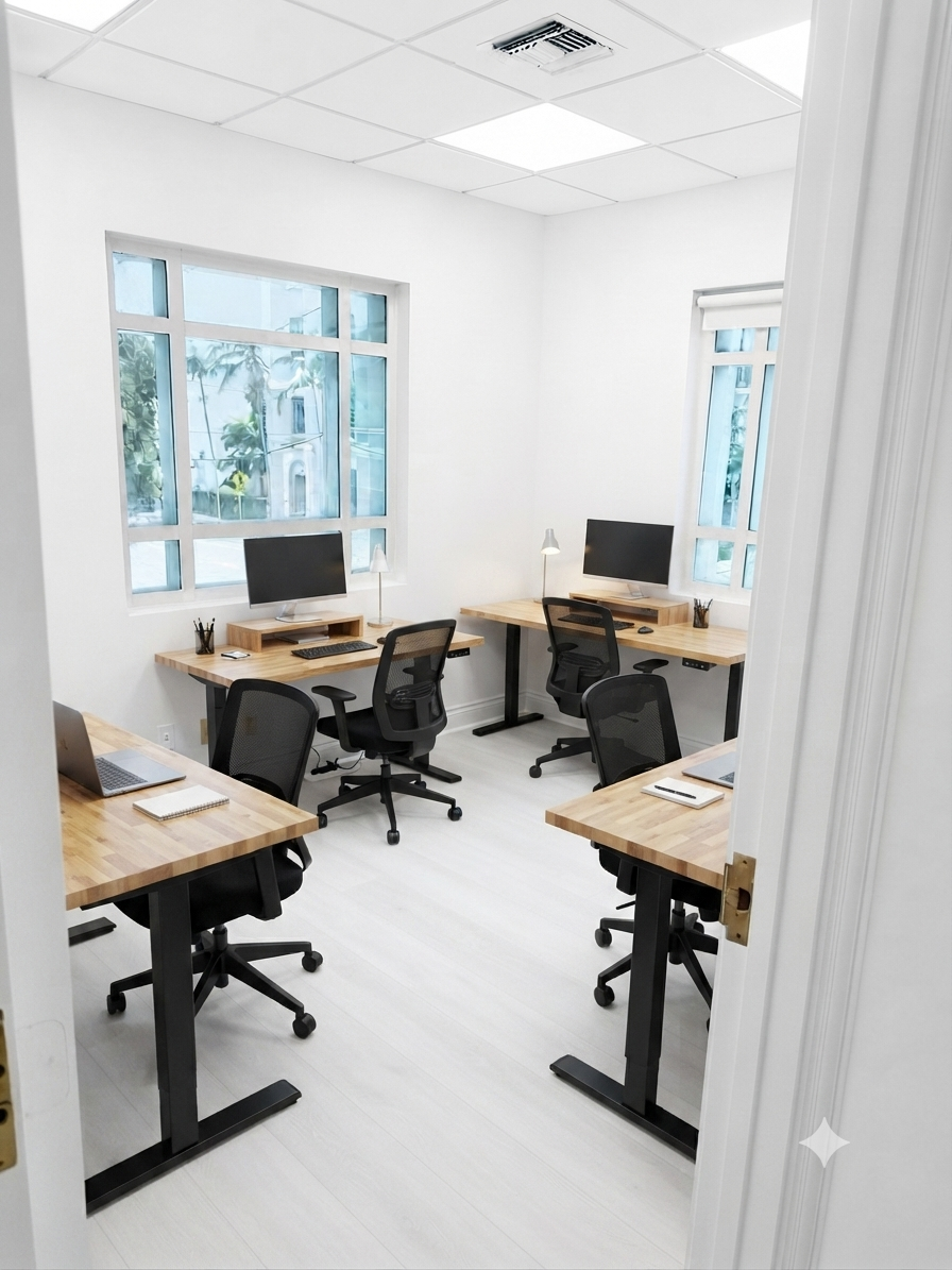 Dual window corner suite