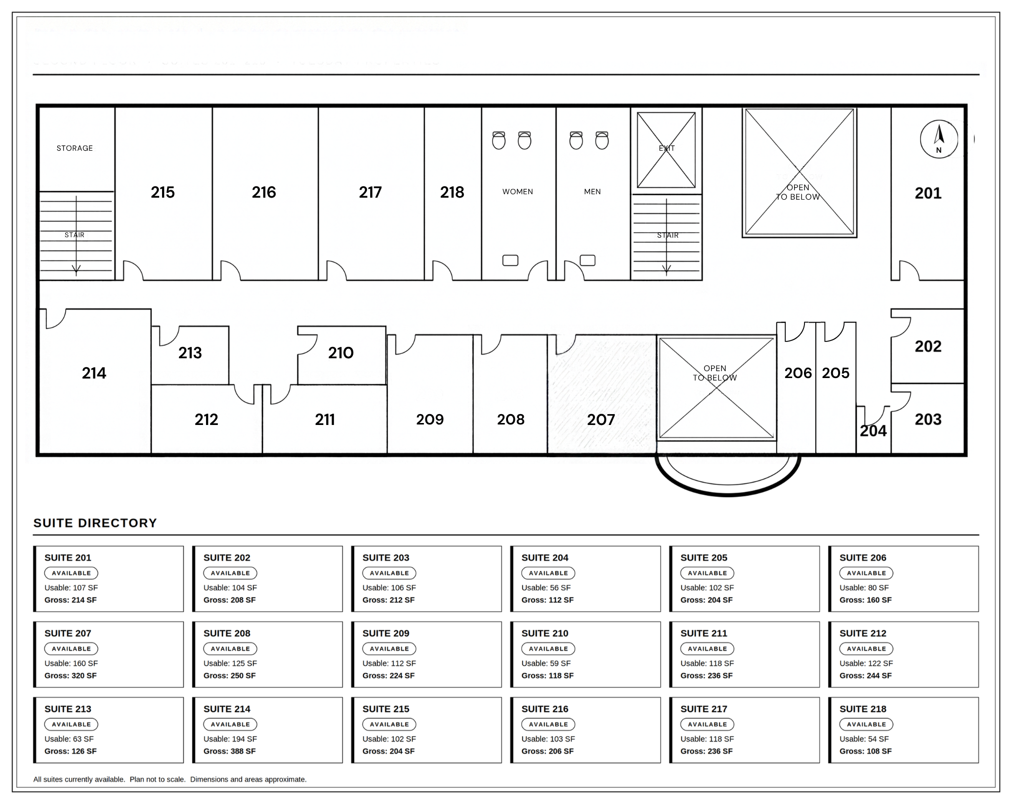 Flagler Village Office Suites second floor plan