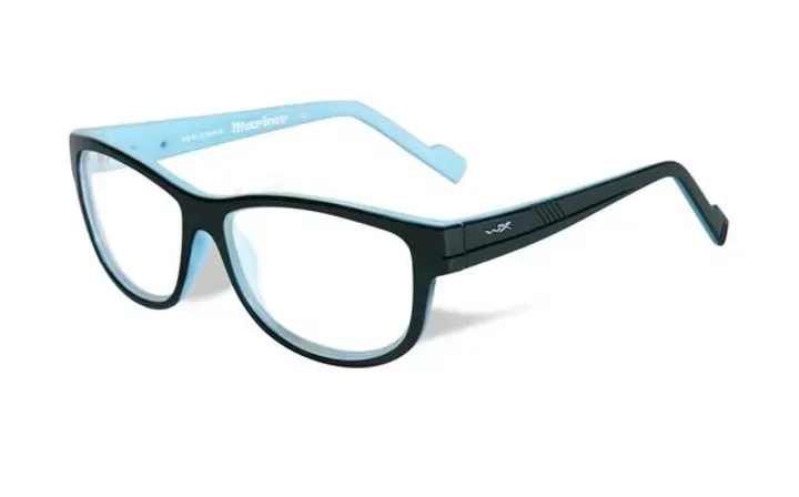 Wileyx glasses in black with light blue inside