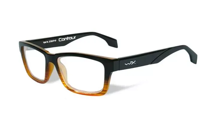 Wileyx glasses in black with orange accents