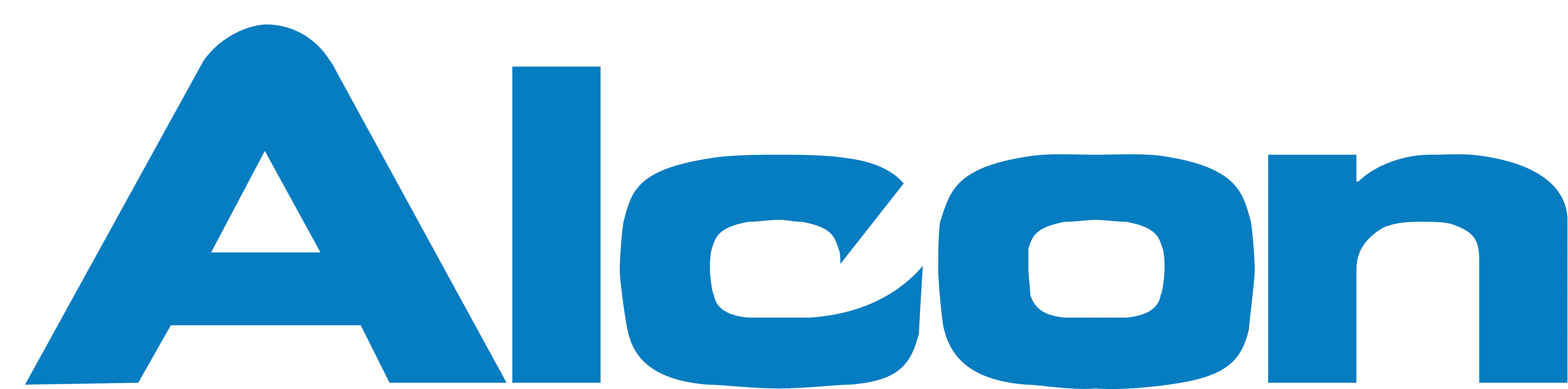 Alcon logo in blue