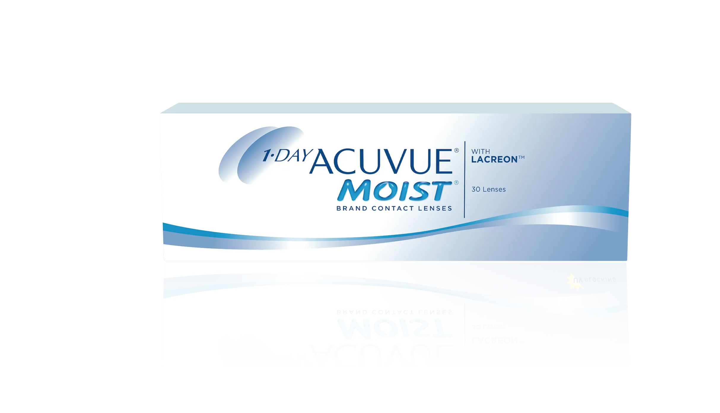 Acuvue moist contact lenses with lacreon box