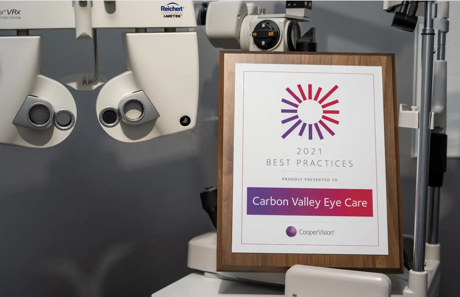 Best Practice Award for Carbon Valley Eye Care