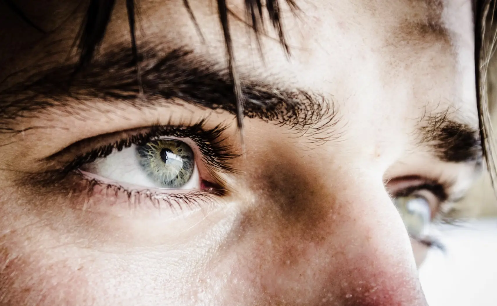 Close up of a mans eyes