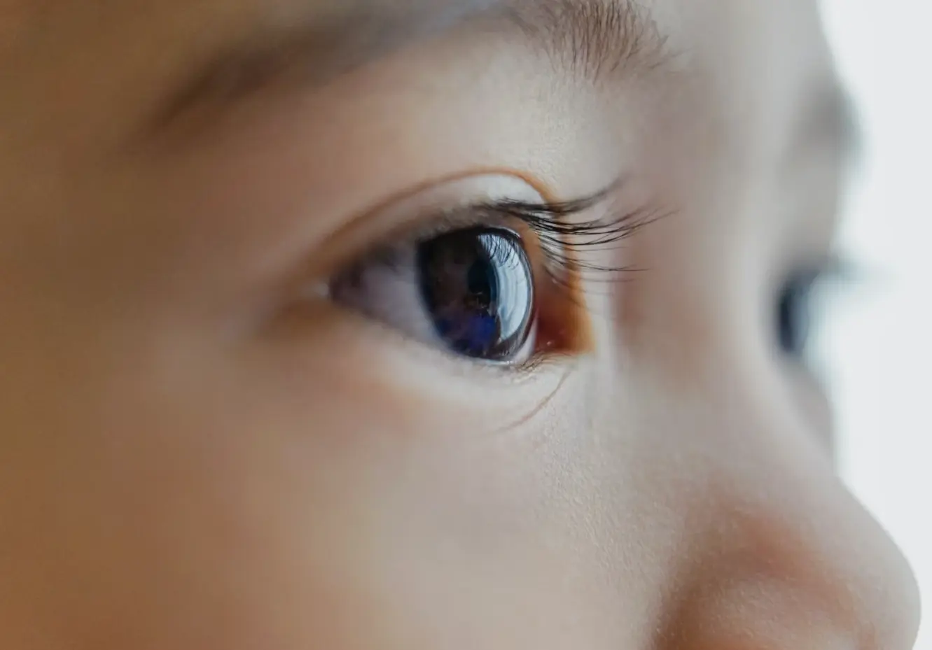 Close up of a kids eye