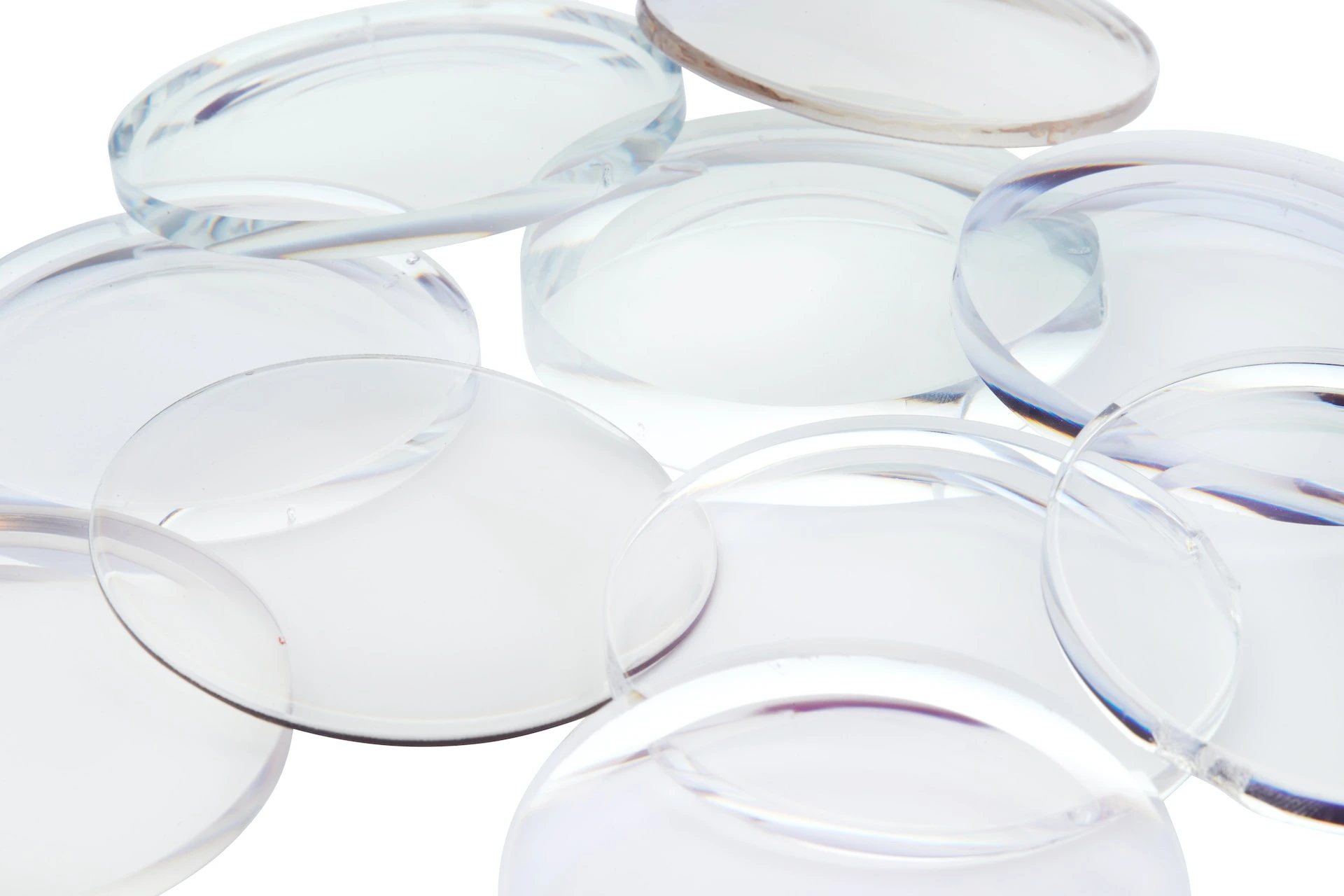 a pile of contact lenses
