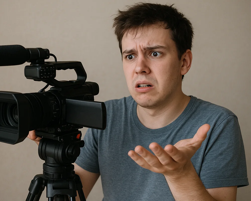 inexperienced videographer