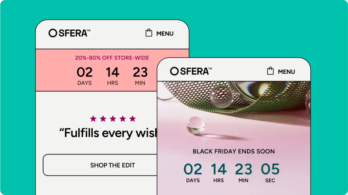 Creating personalized urgency elements like countdown timers on Shoplift with Lift Assist