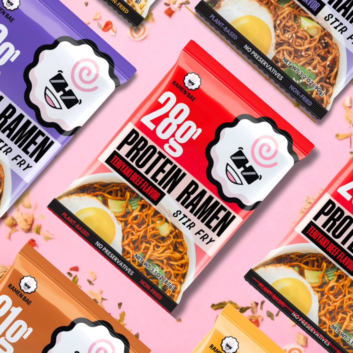 Image showing different Ramen Bae noodle packs