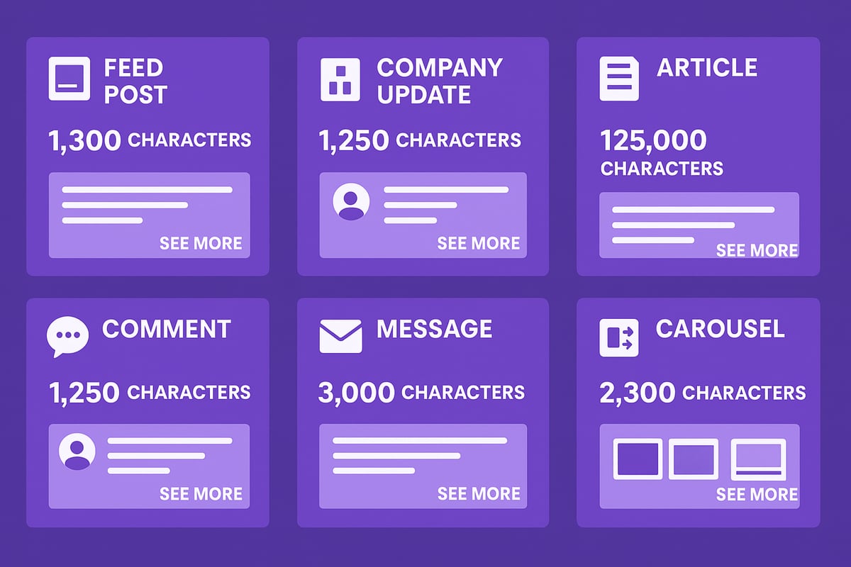 LinkedIn Post Types & Their Specific Limits