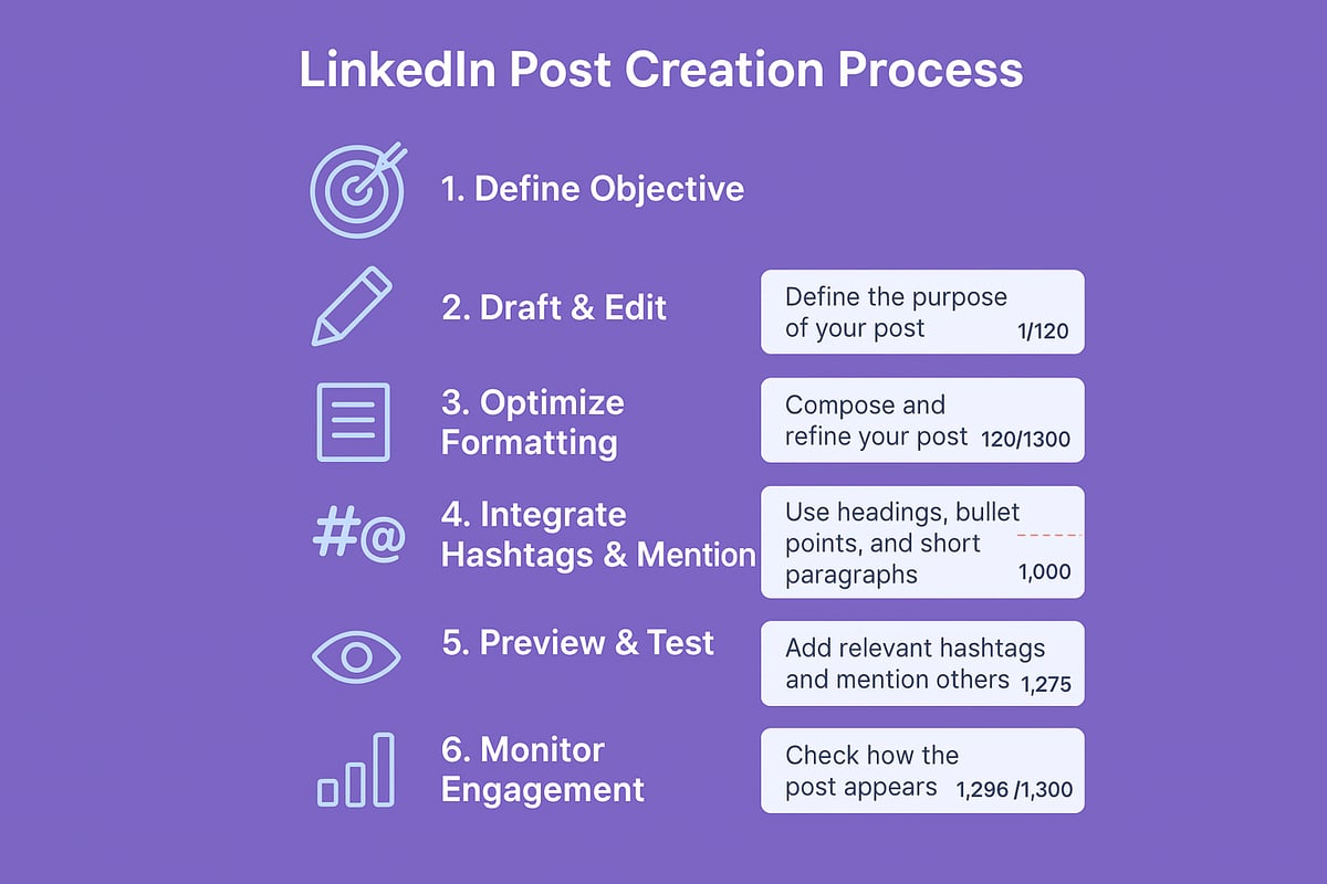 Step-by-Step Guide: Crafting the Perfect LinkedIn Post Within Character Limits