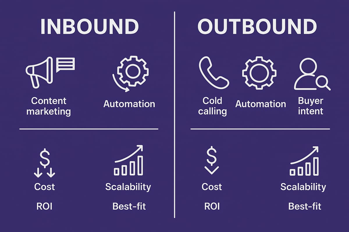 TL;DR: Quick Comparison of Inbound vs. Outbound Sales
