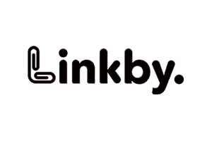 The word 'Linkby.' written in lowercase black text on a white background.