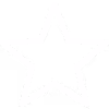 White five-pointed star icon with transparent background.