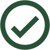 Green check mark inside a green circle on a white background.